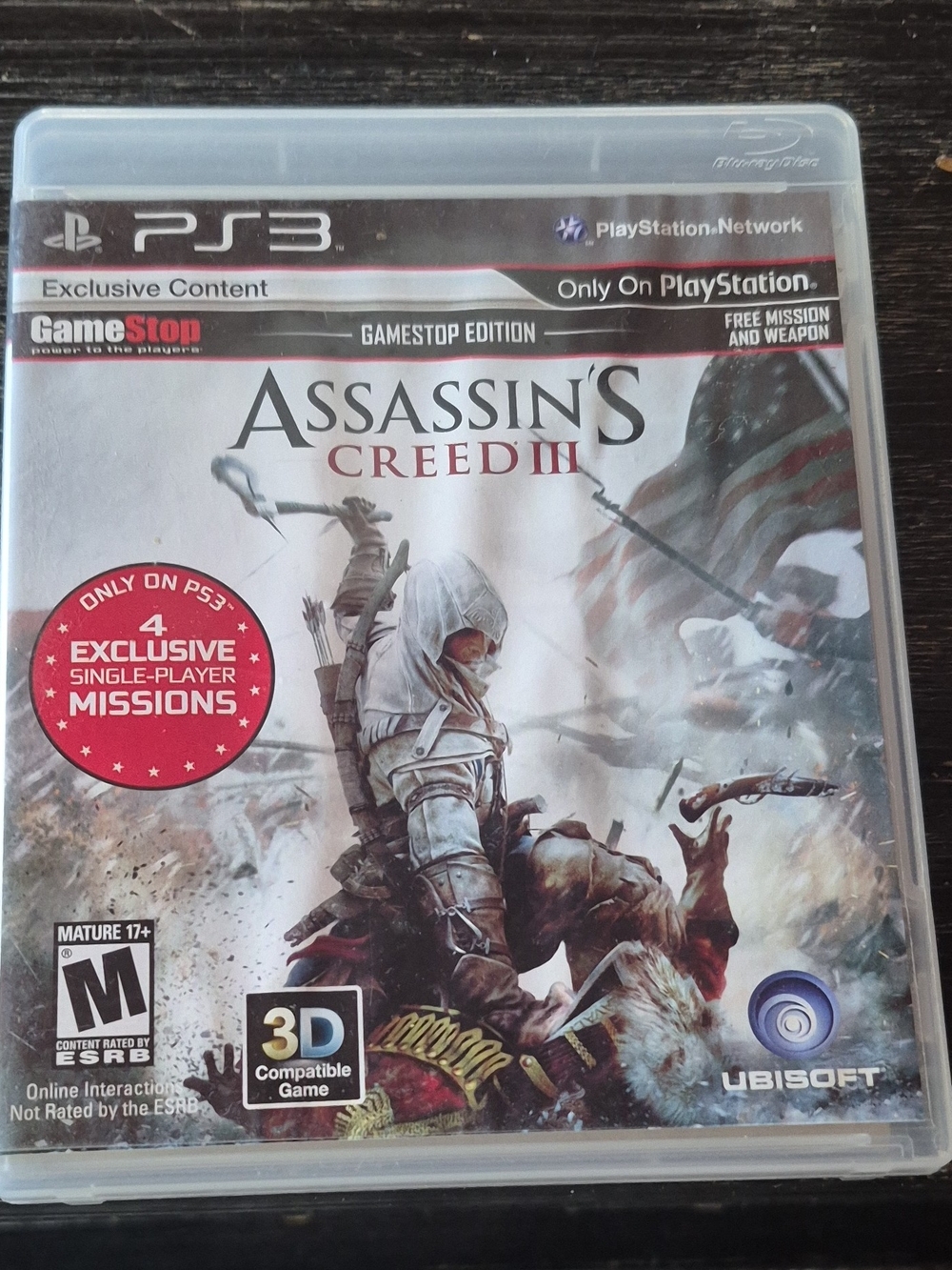 Assassin's Creed III (PS3) The Cover Does Have Some Water Damage
